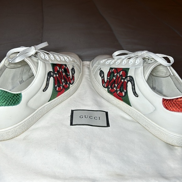 Gucci Ace Embroidered Snake men’s Sneakers. Size US 10. - Picture 2 of 15